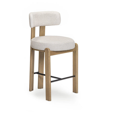 Odessa Cream Performance Fabric Counter Stool by TOV Furniture at Eve Furniture