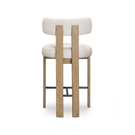 Odessa Cream Performance Fabric Counter Stool by TOV Furniture at Eve Furniture