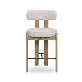 Odessa Cream Performance Fabric Counter Stool by TOV Furniture at Eve Furniture