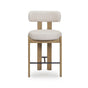 Odessa Cream Performance Fabric Counter Stool by TOV Furniture at Eve Furniture