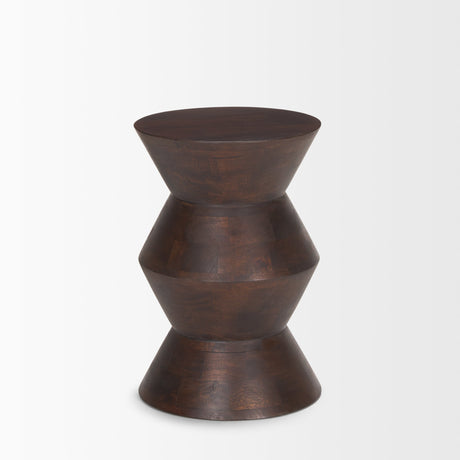 Odessa Dark Brown Wood Accent Table by Mercana at Eve Furniture