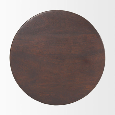 Odessa Dark Brown Wood Accent Table by Mercana at Eve Furniture