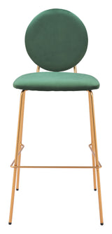 Odessa Green & Gold Barstool (Set of 2) by Zuomod at Eve Furniture