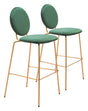 Odessa Green & Gold Barstool (Set of 2) by Zuomod at Eve Furniture