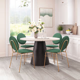 Odessa Green & Gold Dining Chair (Set of 2) by Zuomod at Eve Furniture