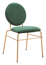 Odessa Green & Gold Dining Chair (Set of 2) by Zuomod at Eve Furniture