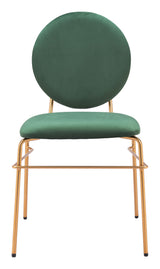 Odessa Green & Gold Dining Chair (Set of 2) by Zuomod at Eve Furniture