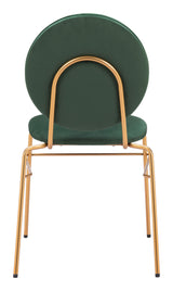 Odessa Green & Gold Dining Chair (Set of 2) by Zuomod at Eve Furniture