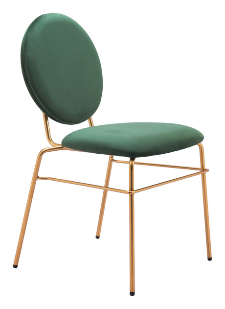 Odessa Green & Gold Dining Chair (Set of 2) by Zuomod at Eve Furniture