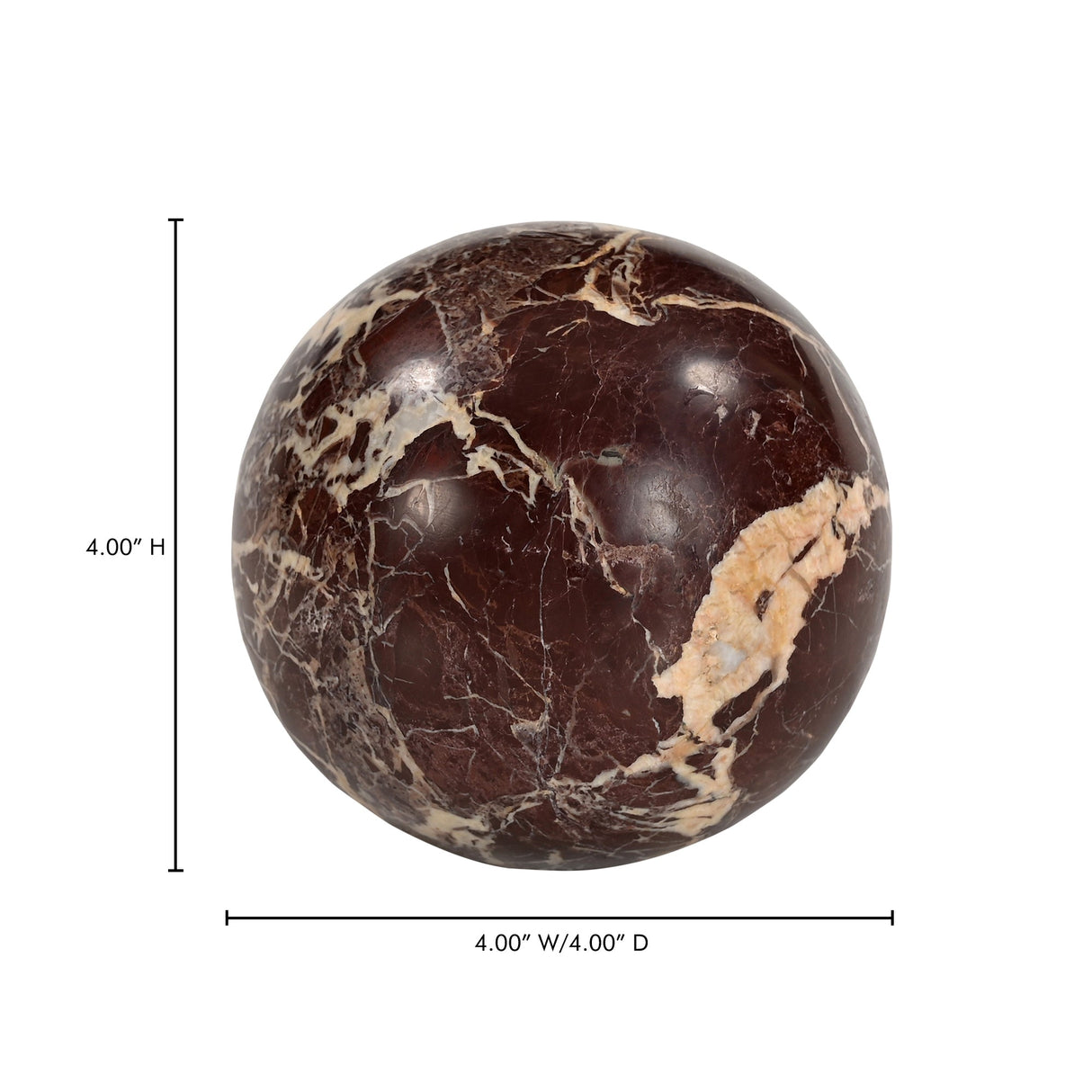 Odessa Red Levanto Marble Tabletop by MOES at Eve Furniture