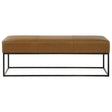 Odessa Tan Leather Bench by Ashcroft Furniture at Eve Furniture
