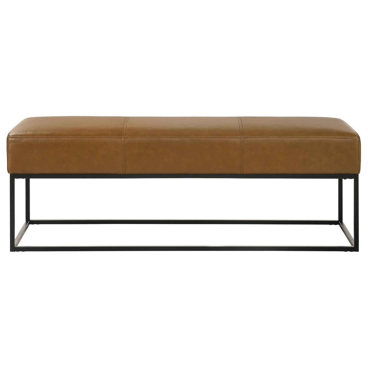 Odessa Tan Leather Bench by Ashcroft Furniture at Eve Furniture