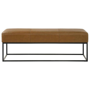 Odessa Tan Leather Bench by Ashcroft Furniture at Eve Furniture