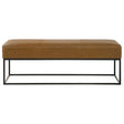 Odessa Tan Leather Bench by Ashcroft Imports at Eve Furniture