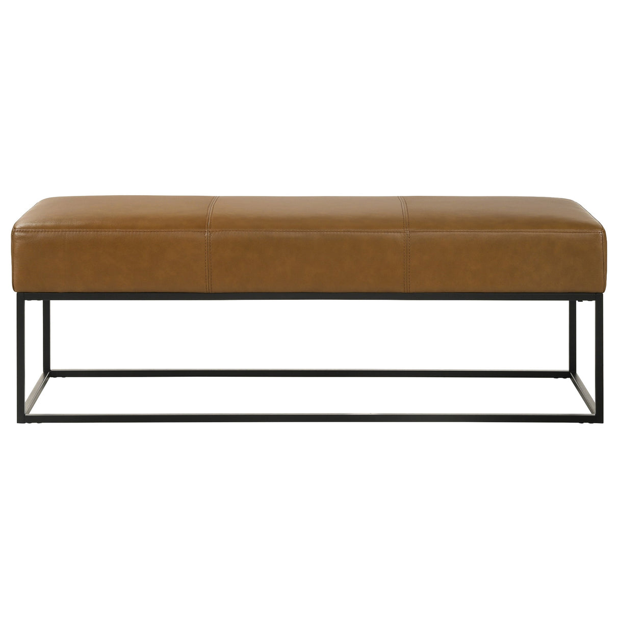 Odessa Tan Leather Bench by Ashcroft Imports at Eve Furniture