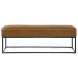 Odessa Tan Leather Bench by Ashcroft Imports at Eve Furniture
