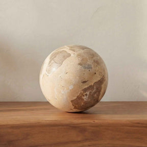 Odessa Tendu Beige Marble Sphere Tabletop Accent by Moe's Home at Eve Furniture