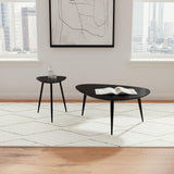 Odessa Triangular Solid Wood Coffee Table Black by Coaster at Eve Furniture