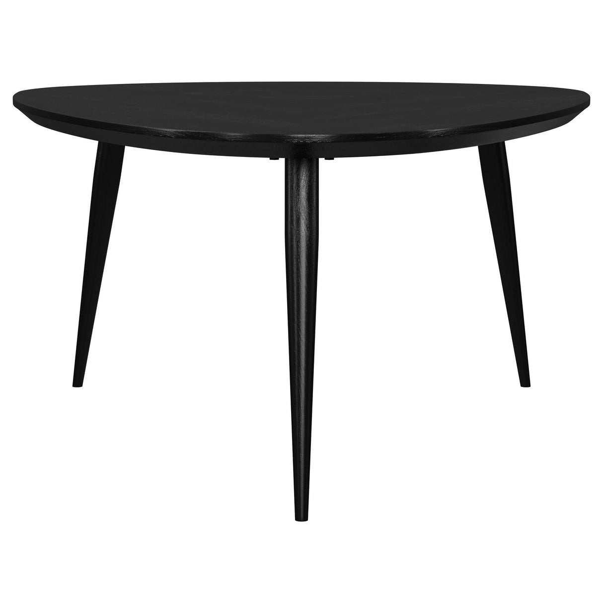 Odessa Triangular Solid Wood Coffee Table Black by Coaster at Eve Furniture