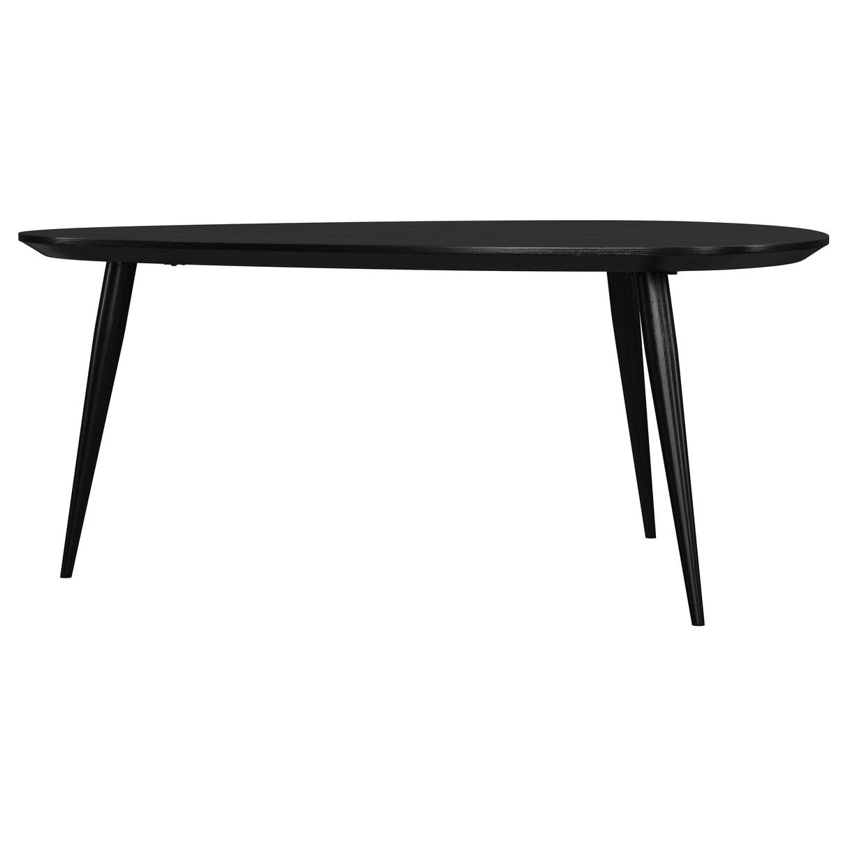 Odessa Triangular Solid Wood Coffee Table Black by Coaster at Eve Furniture