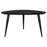 Odessa Triangular Solid Wood Coffee Table Black by Coaster at Eve Furniture