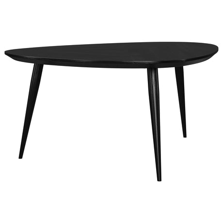 Odessa Triangular Solid Wood Coffee Table Black by Coaster at Eve Furniture