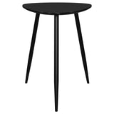 Odessa Triangular Solid Wood End Table Black