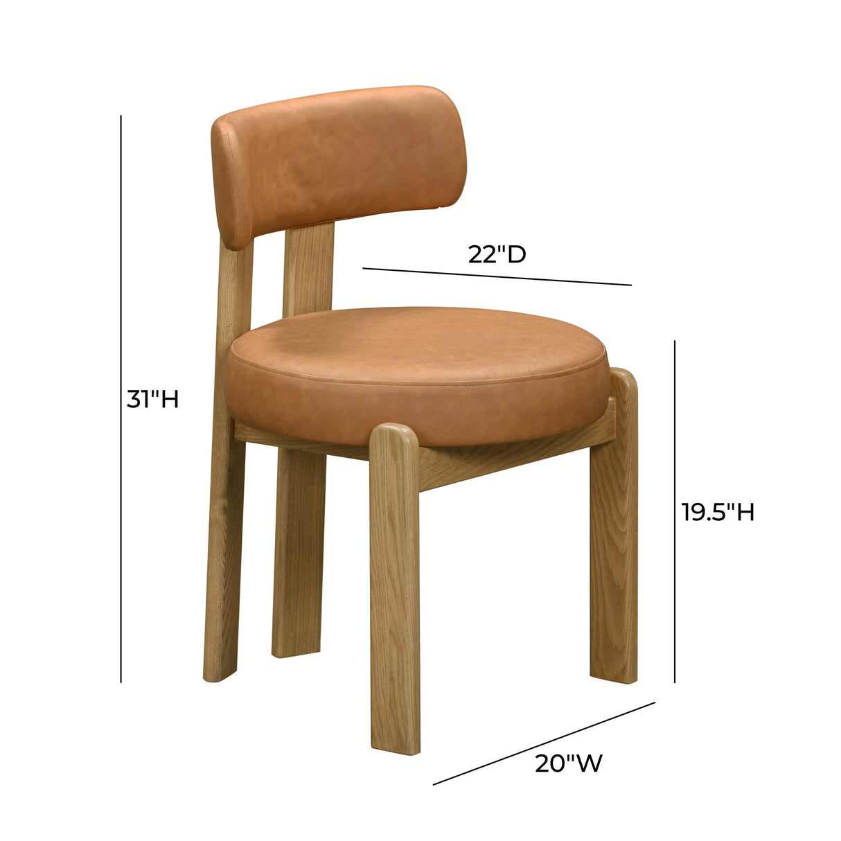 Odessa Vegan Leather Dining Chair by TOV Furniture at Eve Furniture
