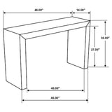 Odilia Auburn Rectangular Solid Wood Sofa Table by Coaster at Eve Furniture