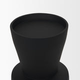 Odilia Large Smooth Matte Black Metal Geometric Pillar Candle Holder by Mercana at Eve Furniture