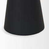 Odilia Small Smooth Matte Black Metal Geometric Pillar Candle Holder by Mercana at Eve Furniture