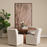 Odilia Small Textured Antiqued Gold Metal Geometric Pillar Candle Holder by Mercana at Eve Furniture