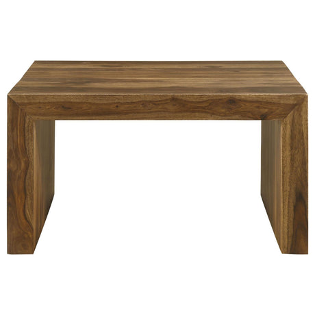 Odilia Square Solid Wood Coffee Table Auburn by Coaster at Eve Furniture