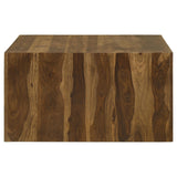 Odilia Square Solid Wood Coffee Table Auburn by Coaster at Eve Furniture