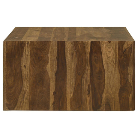 Odilia Square Solid Wood Coffee Table Auburn by Coaster at Eve Furniture