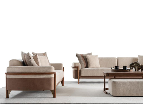 Odin 4-pieces (4 Seater Sofa & 3 Seater Sofa & 2 Chair) Livingroom Set Cream by Furnia at Eve Furniture