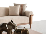 Odin 4-pieces (4 Seater Sofa & 3 Seater Sofa & 2 Chair) Livingroom Set Cream by Furnia at Eve Furniture