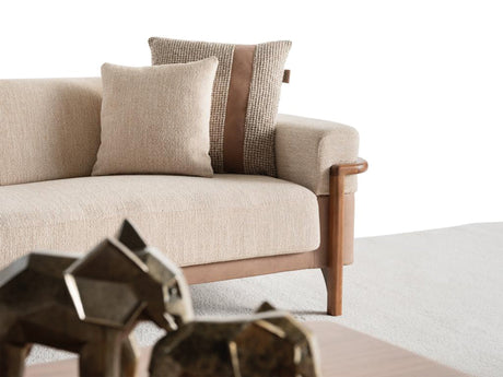 Odin 4-pieces (4 Seater Sofa & 3 Seater Sofa & 2 Chair) Livingroom Set Cream by Furnia at Eve Furniture