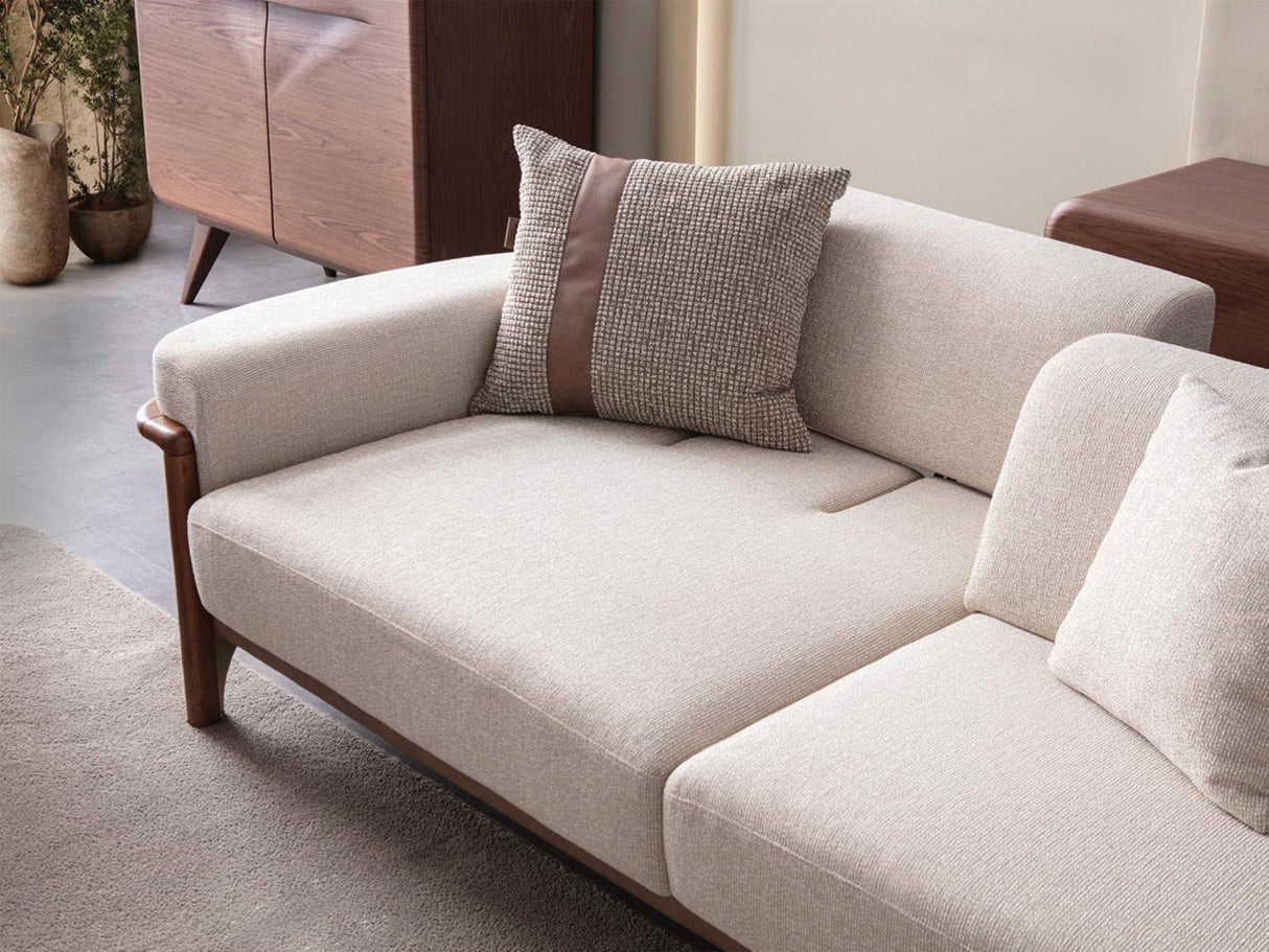 Odin Cream Convertible 3 Seater Sofa by Furnia at Eve Furniture