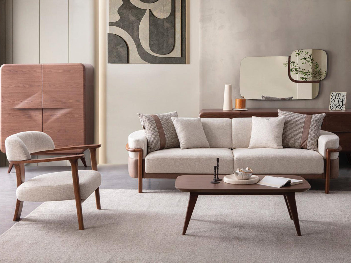 Odin Cream Convertible 3 Seater Sofa by Furnia at Eve Furniture