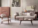 Odin Cream Convertible 3 Seater Sofa by Furnia at Eve Furniture