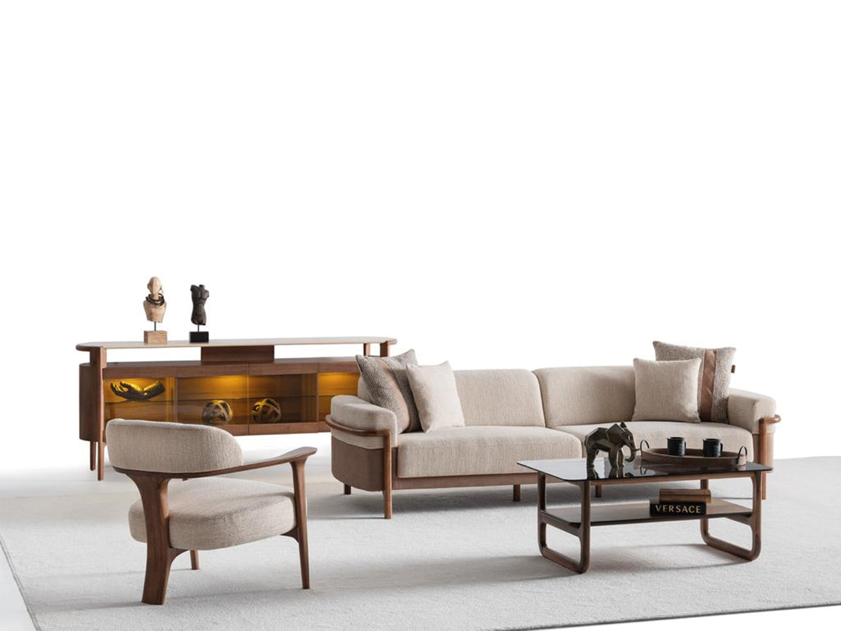 Odin Cream Convertible 3 Seater Sofa by Furnia at Eve Furniture