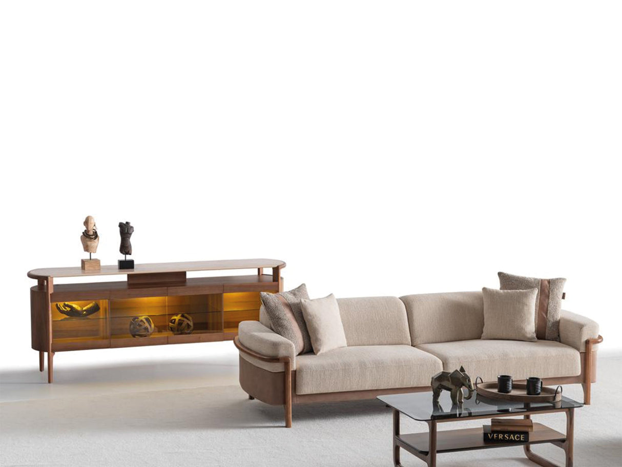 Odin Cream Convertible 3 Seater Sofa by Furnia at Eve Furniture