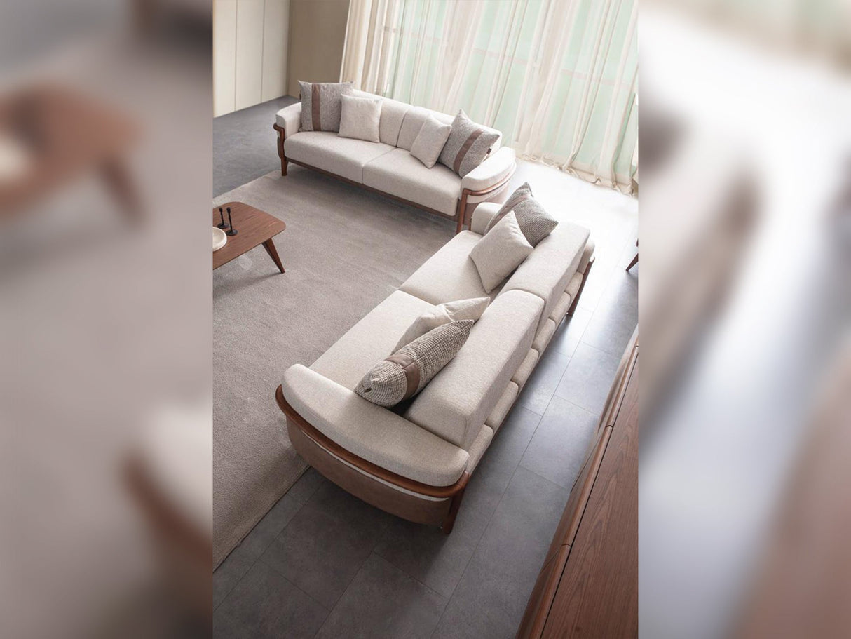 Odin Cream Convertible 3 Seater Sofa by Furnia at Eve Furniture