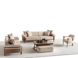 Odin Cream Convertible 4 Seater Sofa by Furnia at Eve Furniture