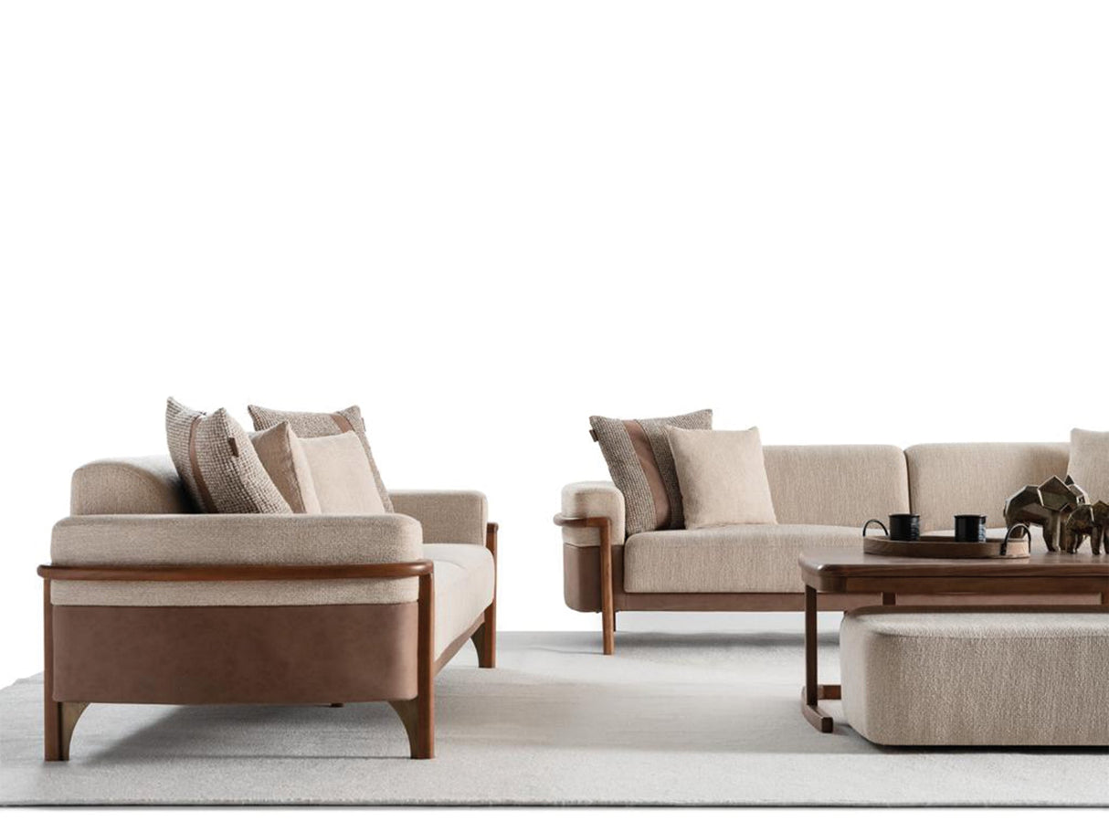 Odin Cream Convertible 4 Seater Sofa by Furnia at Eve Furniture