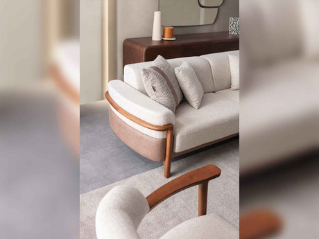 Odin Cream Convertible 4 Seater Sofa by Furnia at Eve Furniture