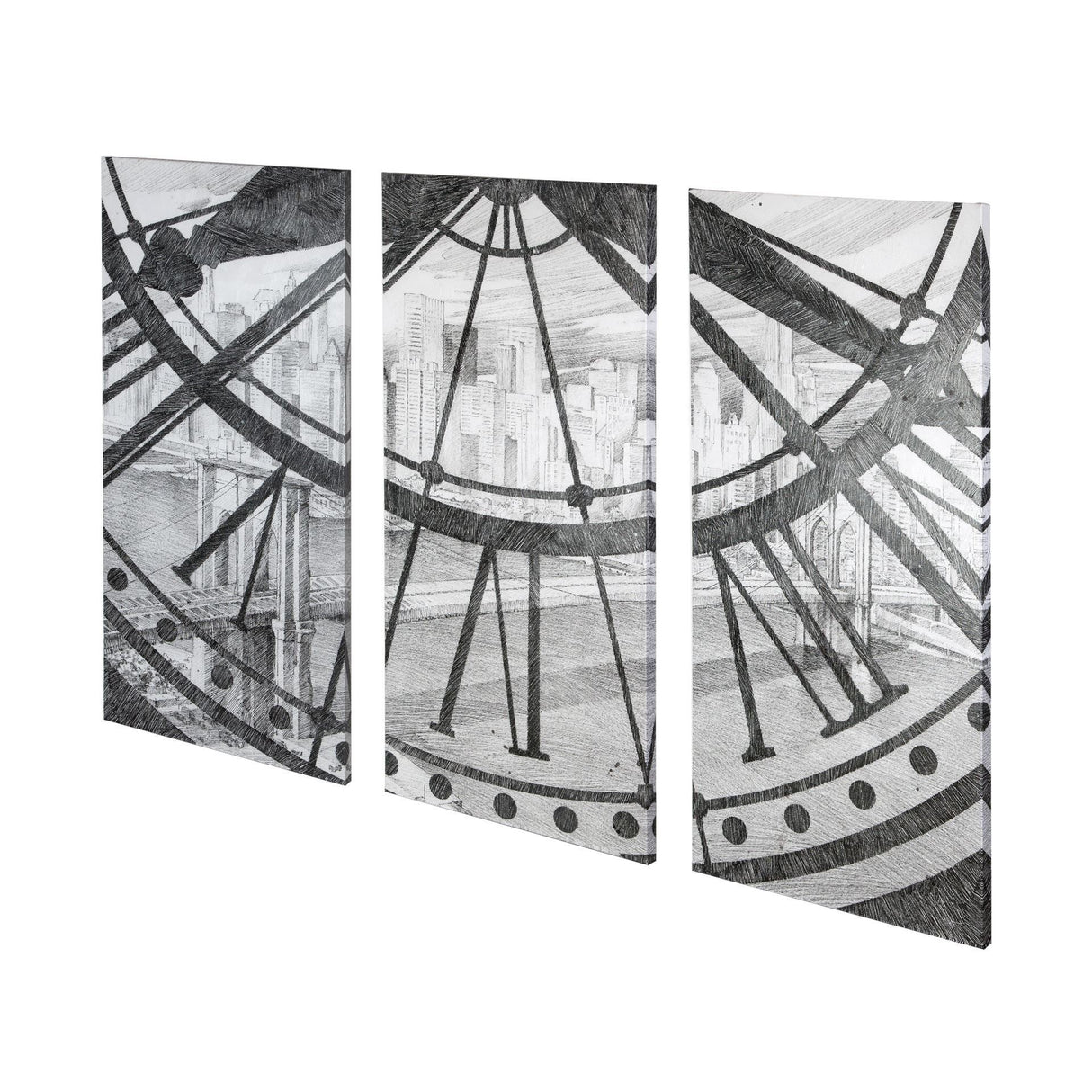 Of Time and The River I by Mercana Studio a Hand Embellished Textured Canvas by Mercana at Eve Furniture