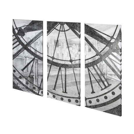 Of Time and The River I by Mercana Studio a Hand Embellished Textured Canvas by Mercana at Eve Furniture