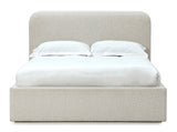 Off-White Upholstered California King Platform Bed in Ricotta Boucle by Modus Furniture at Eve Furniture
